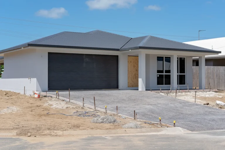 Newly completed modern single-storey Australian home